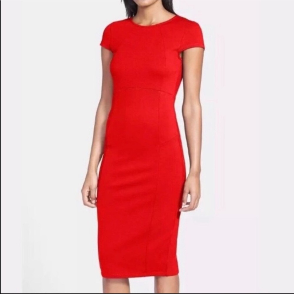 LN Felicity & Coco Red MIDI Bodycon Dress